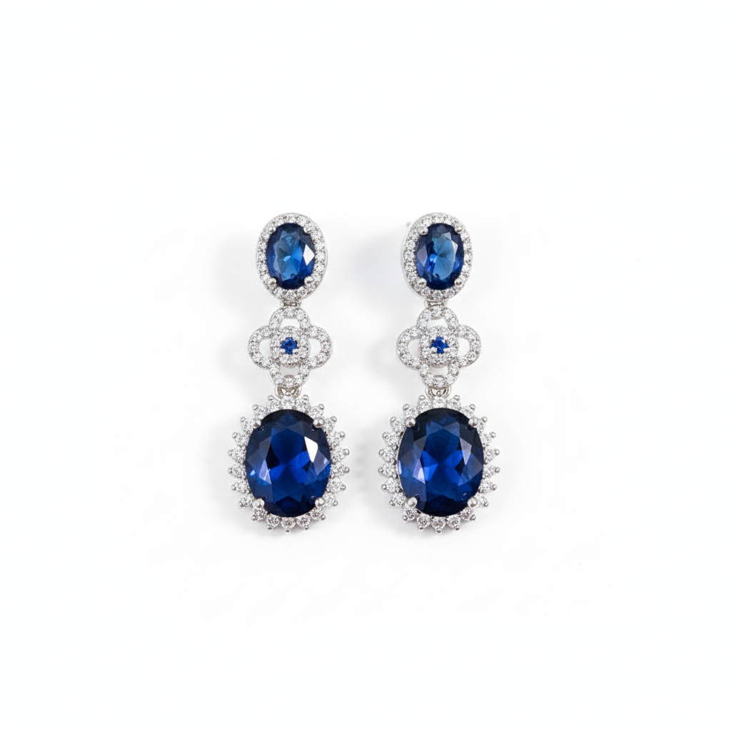 Sapphire Chandelier Drop Earrings