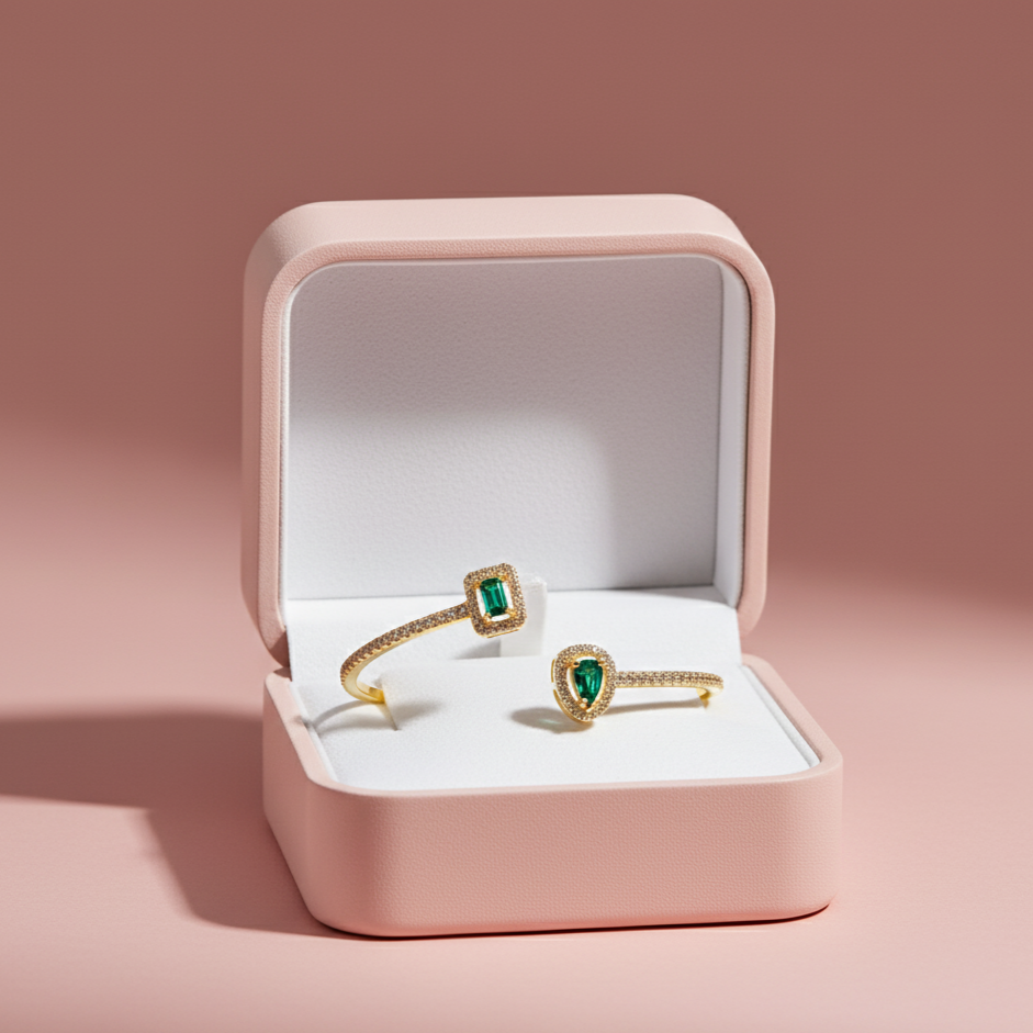 Dual Emerald Harmony Bracelet