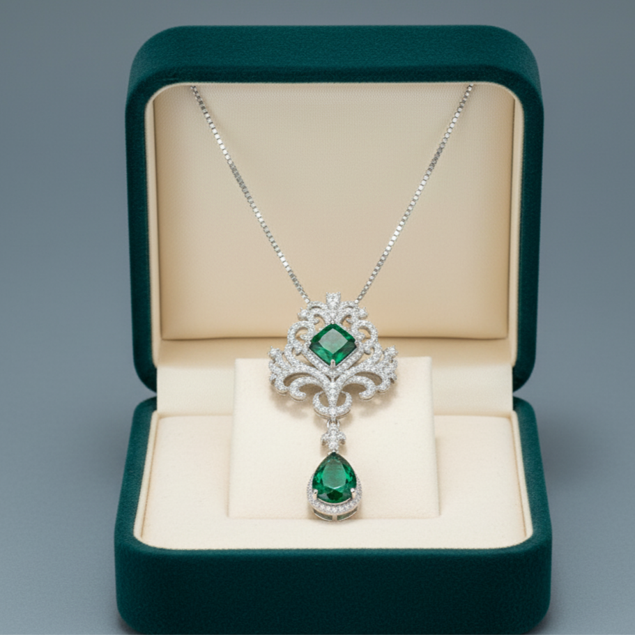 Emerald Cascade Pendant