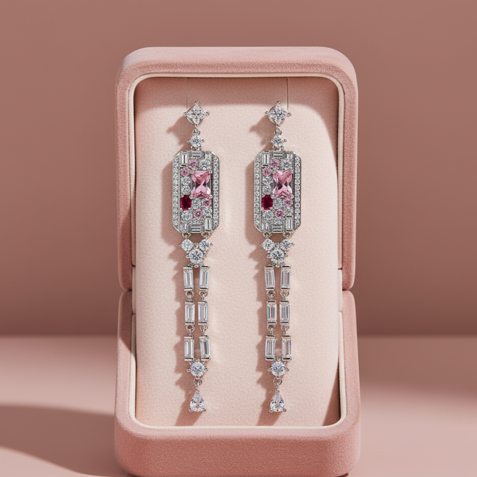 Blush Cascade Earrings
