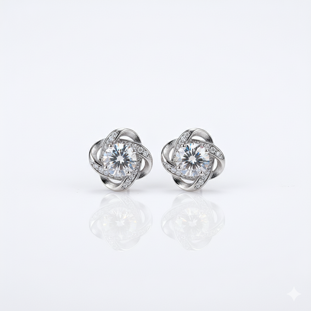 Crystal Knot Earrings