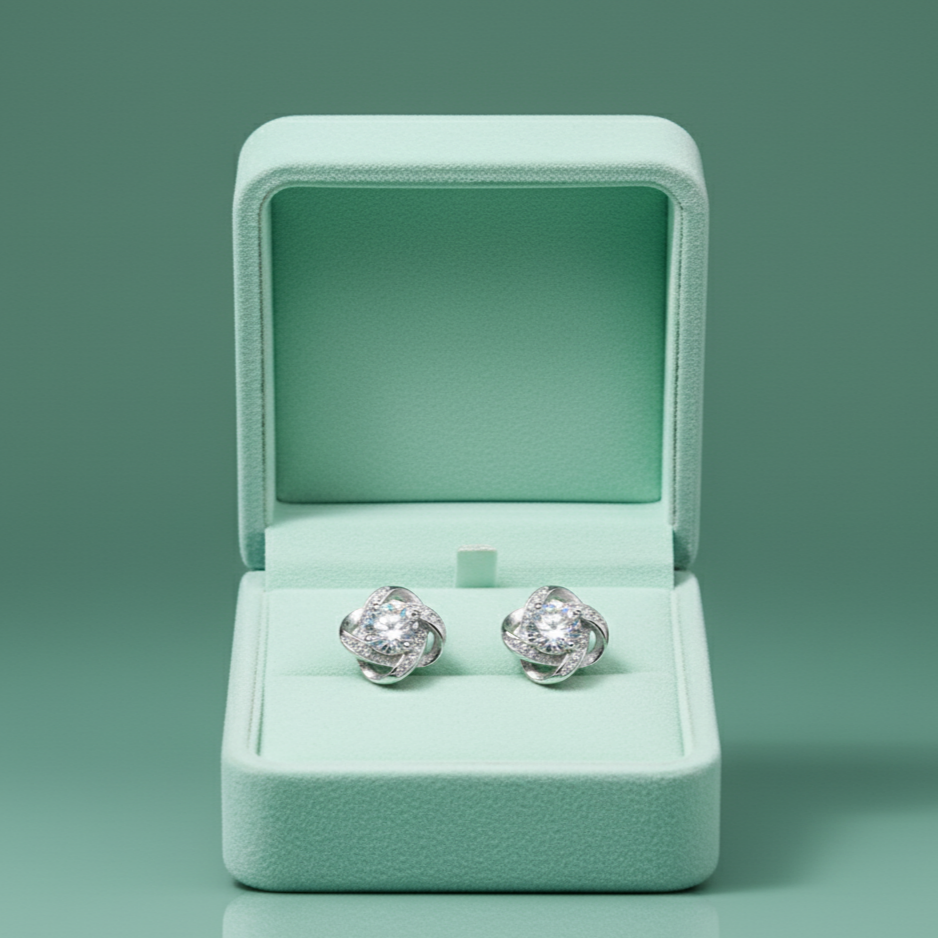 Crystal Knot Earrings