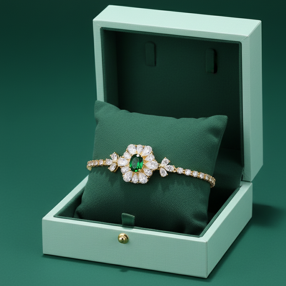 Emerald Blossom Bracelet