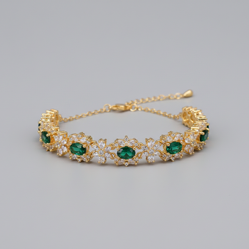 Emerald Flourish Bracelet