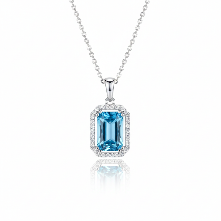 Skyward Blue Gem Pendant