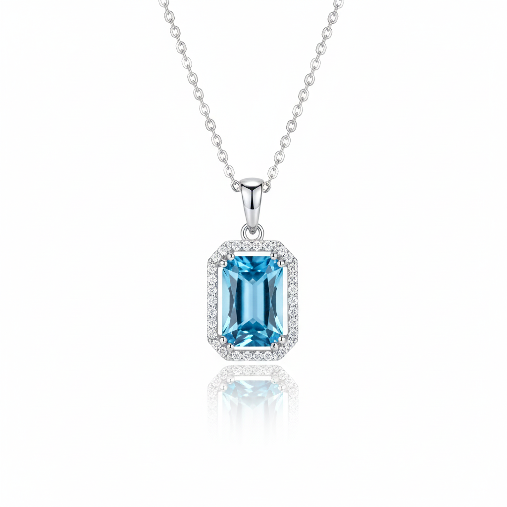 Skyward Blue Gem Pendant
