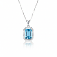 Skyward Blue Gem Pendant