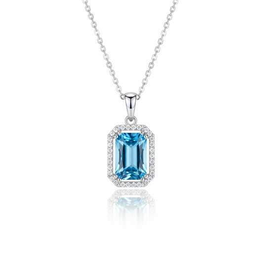 Skyward Blue Gem Pendant