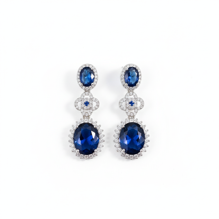 Sapphire Chandelier Drop Earrings