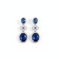 Sapphire Chandelier Drop Earrings