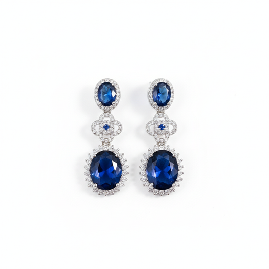 Sapphire Chandelier Drop Earrings