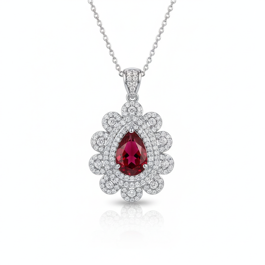 Ruby Blossom Pendant