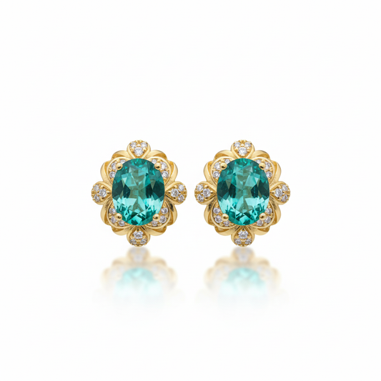 Teal Serenity Drop Earrings