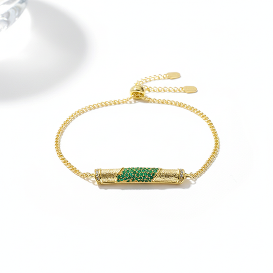 Golden Emerald Grace Bracelet