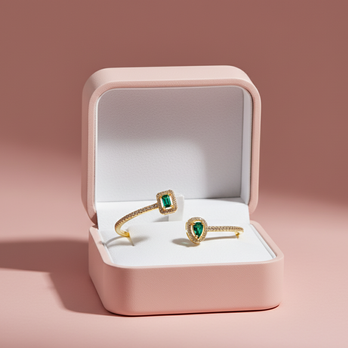 Dual Emerald Harmony Bracelet