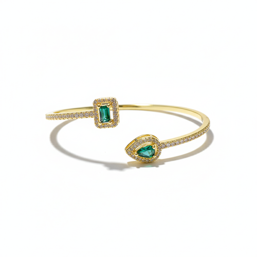 Dual Emerald Harmony Bracelet