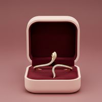 Diamond Snake Coil Bracelet