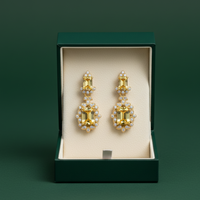 Citrine Tiered Drop Earrings