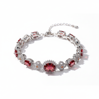 Ruby Silver Glow Bracelet