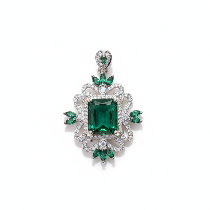 Emerald Flourish Pendant