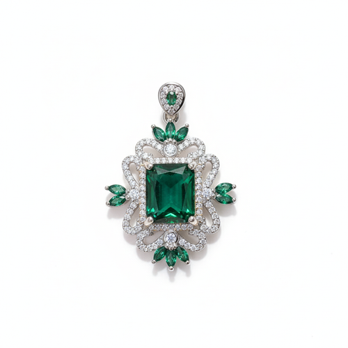 Emerald Flourish Pendant