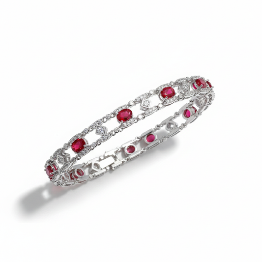Ruby Sparkle Thread Bracelet