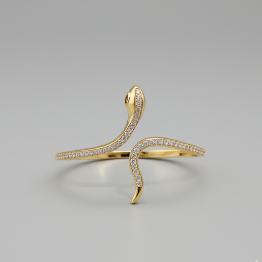 Diamond Snake Coil Bracelet