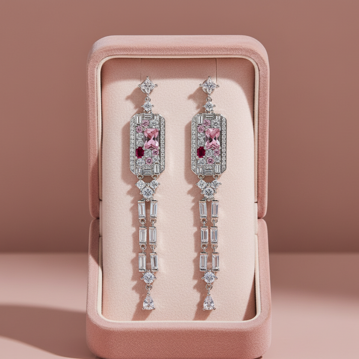 Blush Cascade Earrings