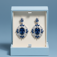 Sapphire Blossom Drop Earrings