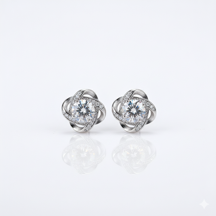 Crystal Knot Earrings
