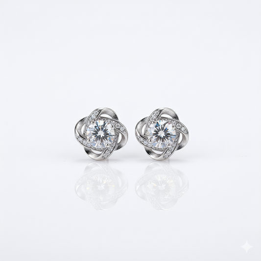 Crystal Knot Earrings