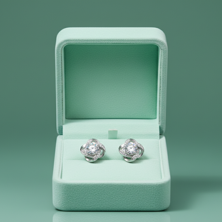 Crystal Knot Earrings