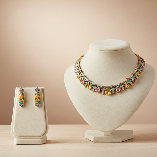 Enchanted Garden Rose-Gold Jewelry Set