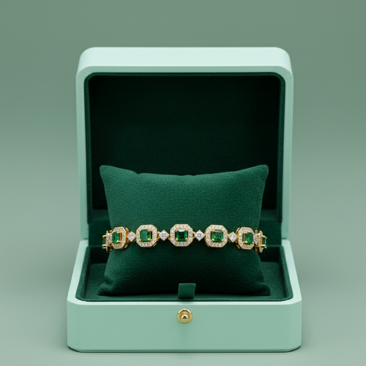 Emerald Lattice Bracelet