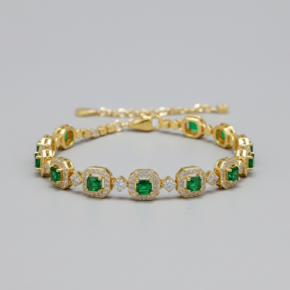 Emerald Lattice Bracelet