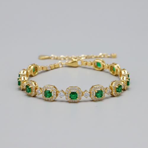 Emerald Lattice Bracelet