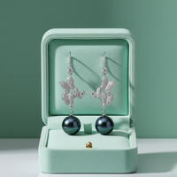 Midnight Butterfly Drop Earrings